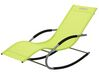 Steel Rocking Sun Lounger Lime Green CARANO_751537