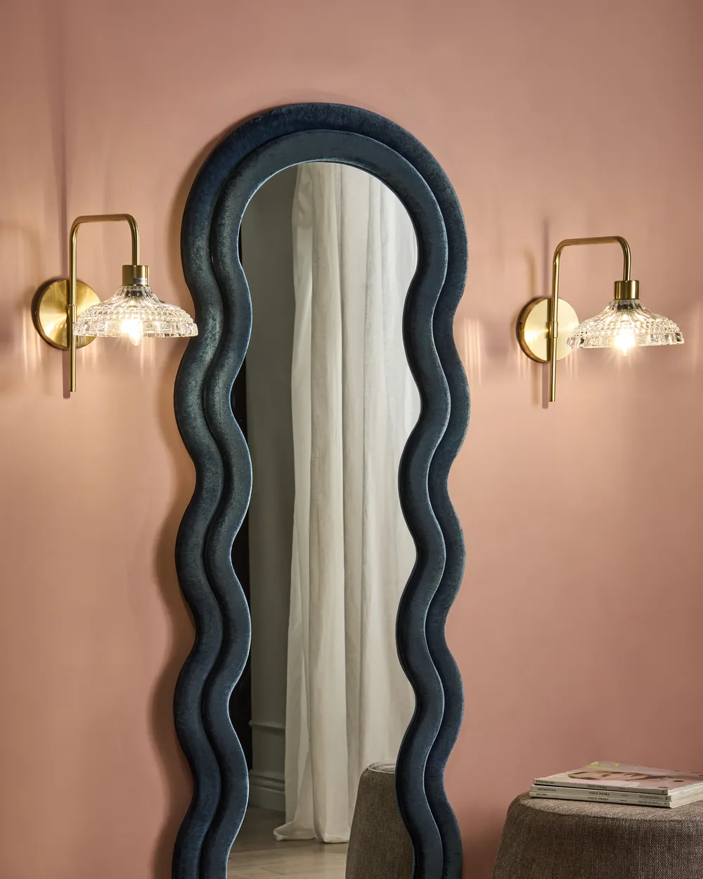 Zestaw 2 lamp ściennych MOLINO Metal Złoty