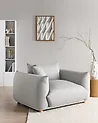 Armchair LUVOS Fabric Light Grey