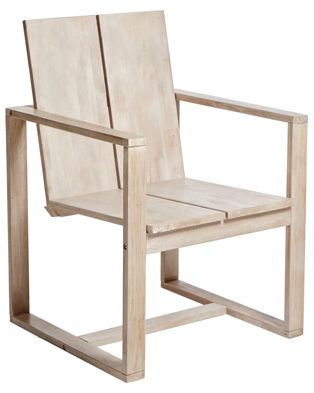 Set of 6 Garden Chairs with Cushions AZZANELLO Acacia Wood Off-White_956804