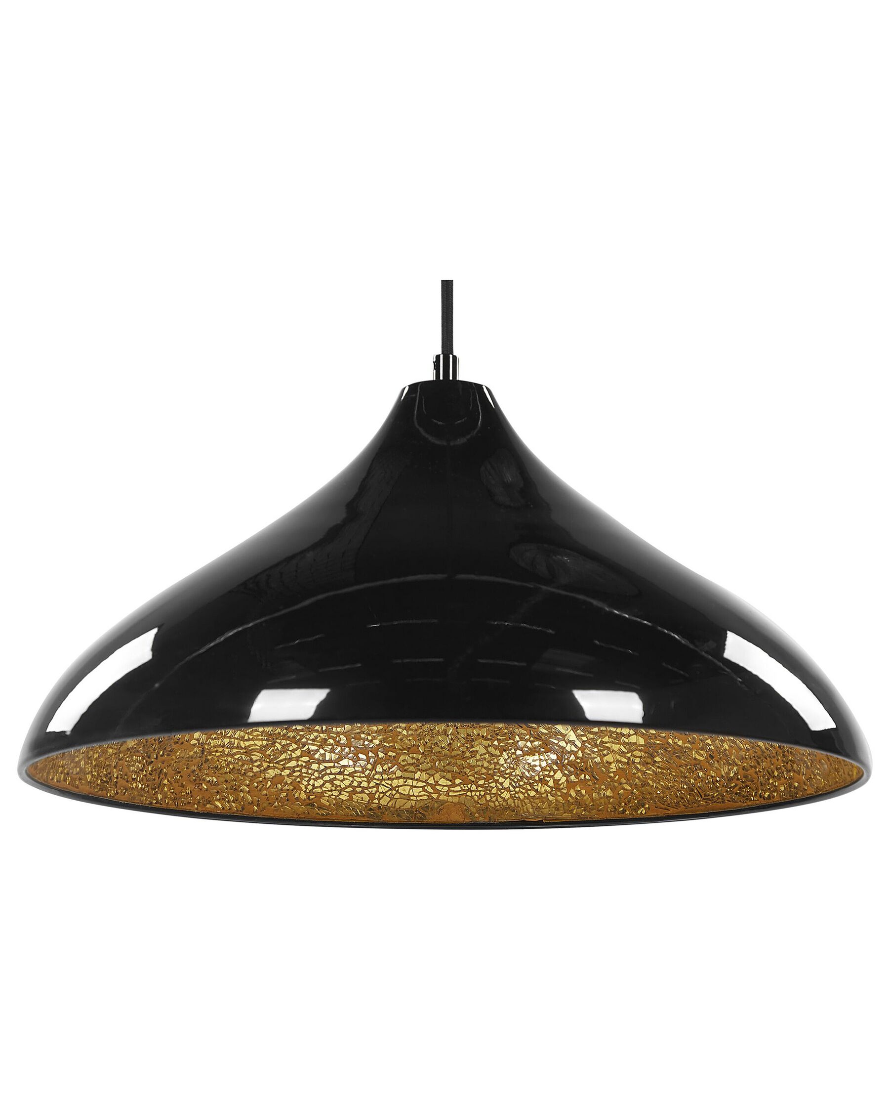 Černá závěsná stropní lampa ISKAR_803776