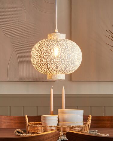 Metal Pendant Lamp White MEUSE