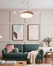 Wentylator sufitowy z lampą FREMONT Z pilotem LED Biały_1182862