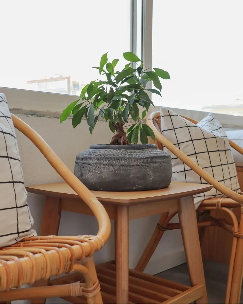 Side Table TULARE Wood Light Brown_915818