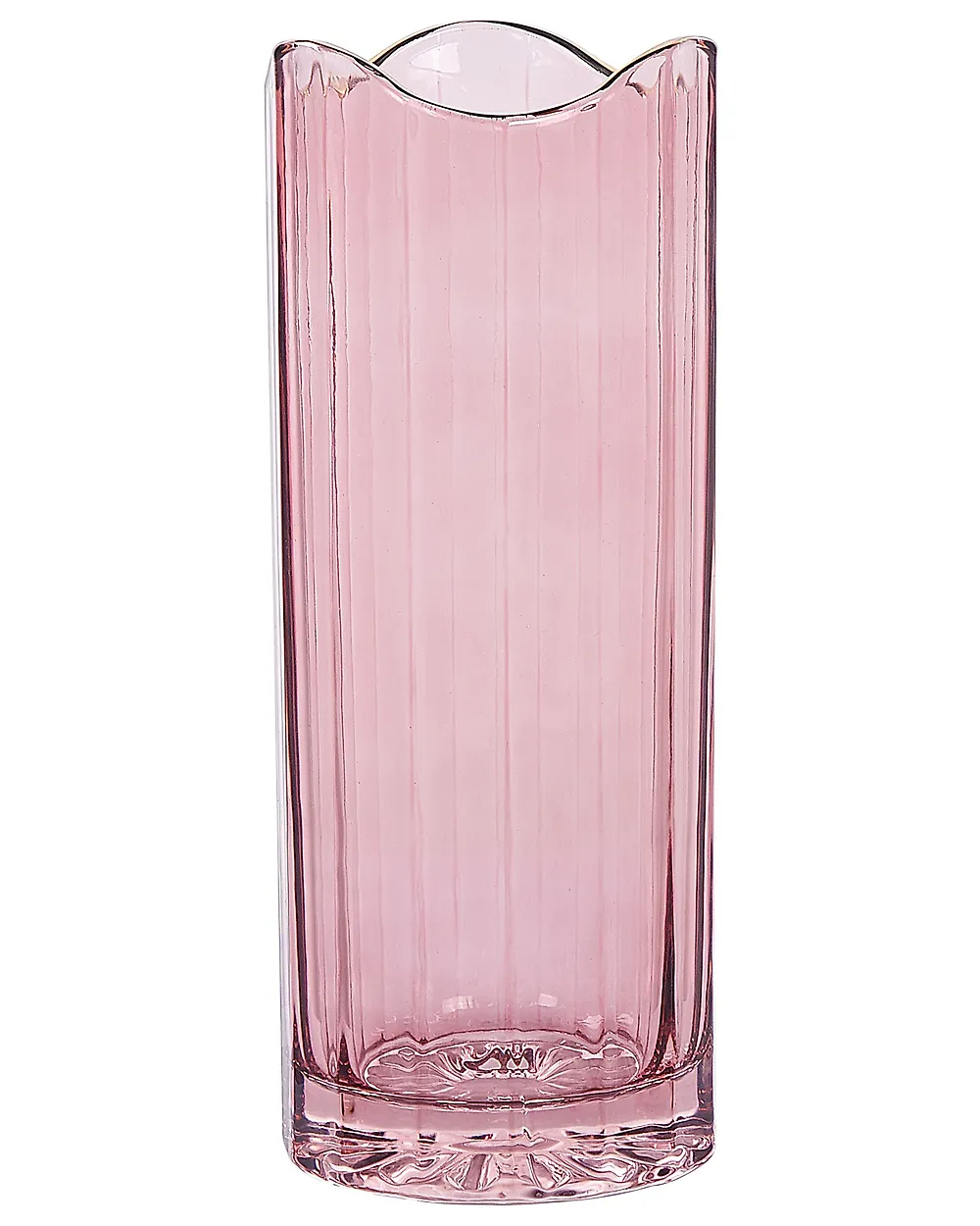 Blumenvase PERDIKI 30 cm Glas Rosa