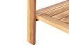 Conjunto de comedor 6 plazas de madera de acacia certificada clara con carrito de cocina SASSARI II_923813