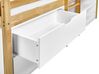 Wooden Kids Mid Sleeper Bed with Storage EU Single Size Light Wood SUSVILLE_935480