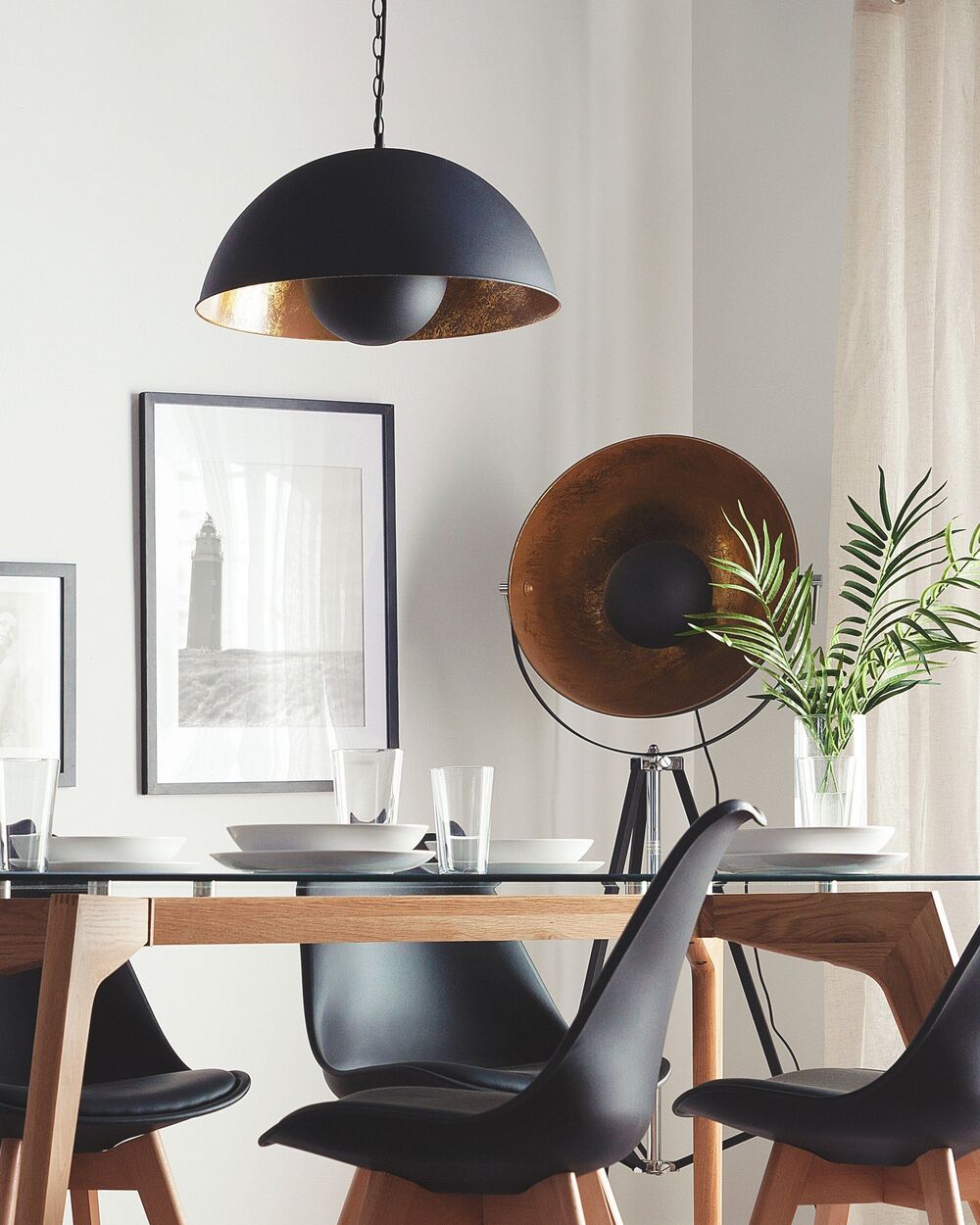 Lampadario THAMES Metallo Nero