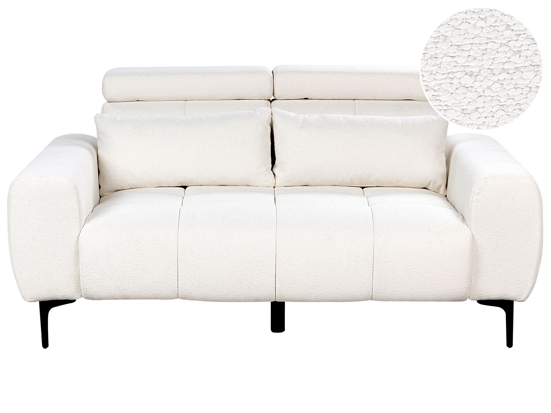 2-Sitzer Sofa Bouclé weiß VEGAMO_924940