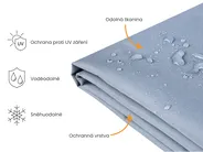 Ochranná plachta CHUVA 210 cm 45 cm 45 cm Šedá_929787