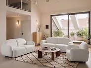 Sofá 2 lugares JULE Bouclé Branco creme_1167854
