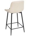 Set of 2 Boucle Bar Chairs Light Beige DUBROVNIK_928749