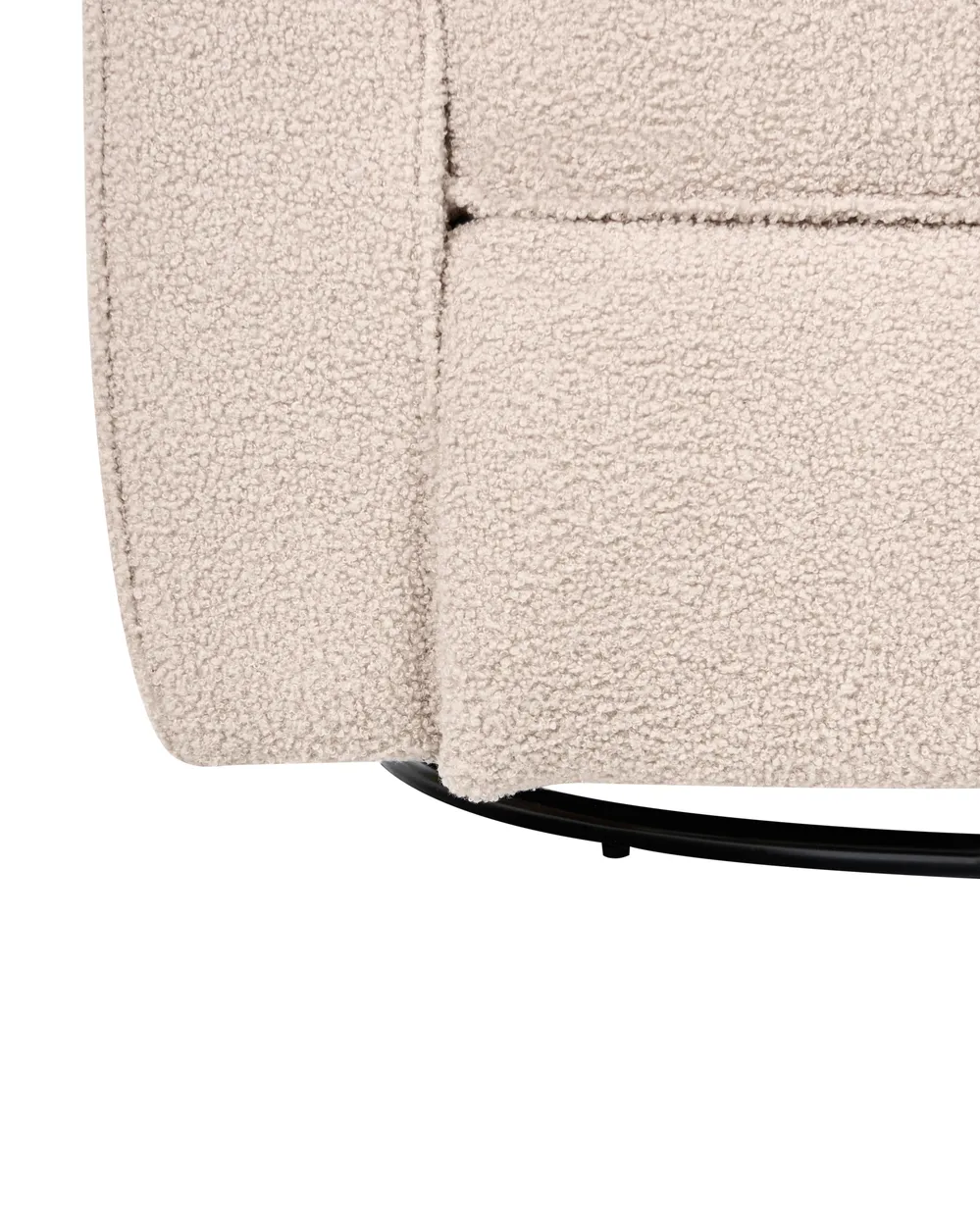 Rocking Electric Recliner Chair FOBOS Swivel Boucle Light Beige_1078704
