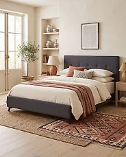 Bed Fabric AMBASSADOR 160 x 200 cm (EU King Size) Dark Grey_1175068