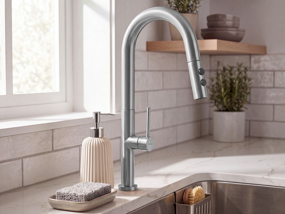 Kitchen Pull Out Tap JUJUY Silver