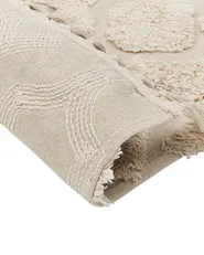 Rug AKSARAY Beige 80 x 150 cm Cotton_839212