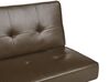 Canapé-lit 3 places en faux cuir marron DERBY_923251