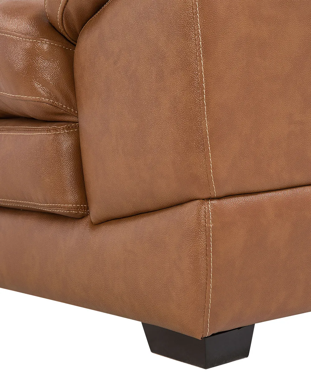 Armchair HORTEN Faux Leather Brown_720681