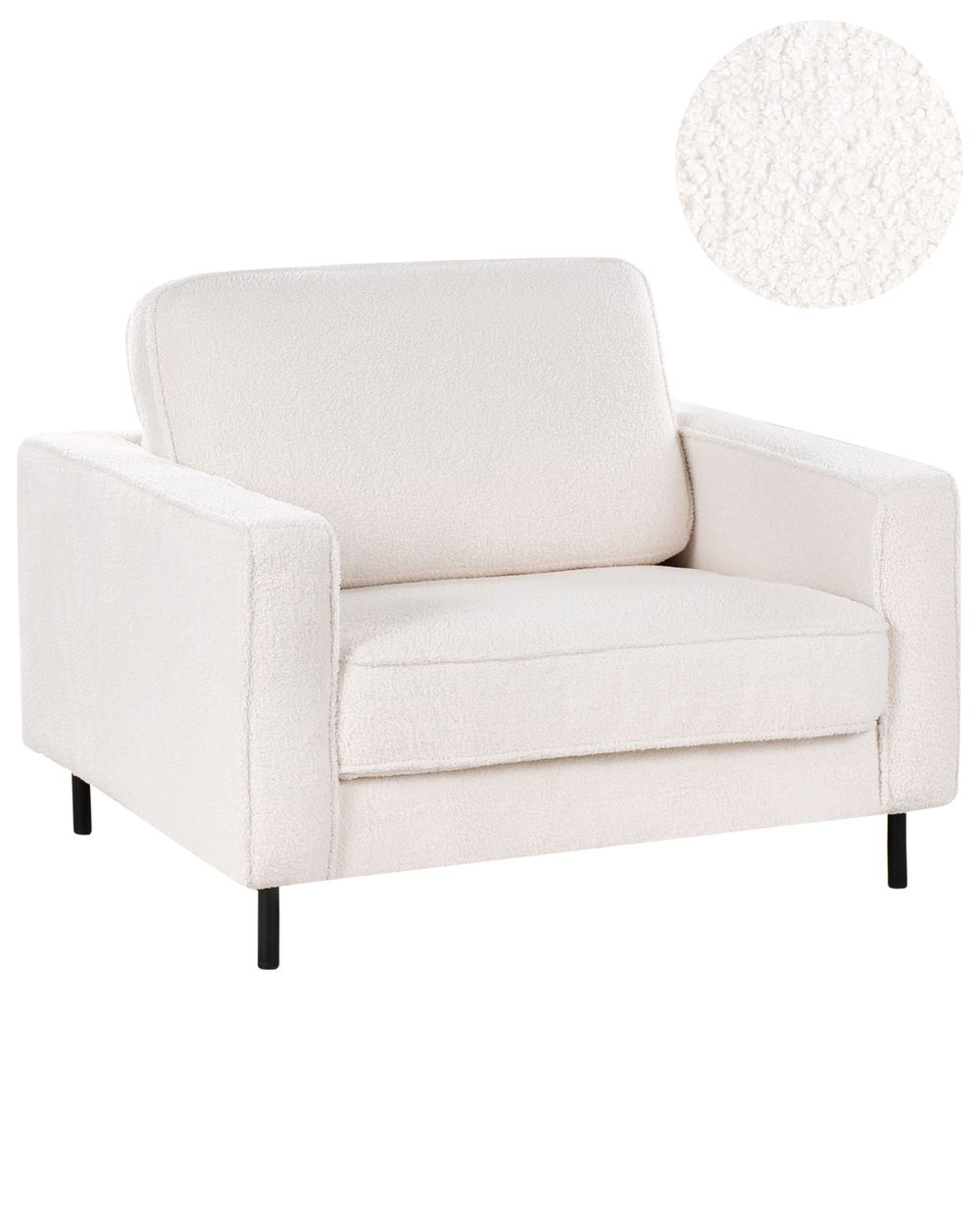 Armchair SAVALEN Boucle White