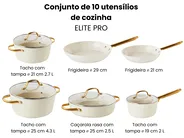 Conjunto de cozinha de 10 peças ELITE PRO Branco creme_992893