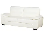 Sofa 3 Seater VOGAR Faux Leather Off-White_730036