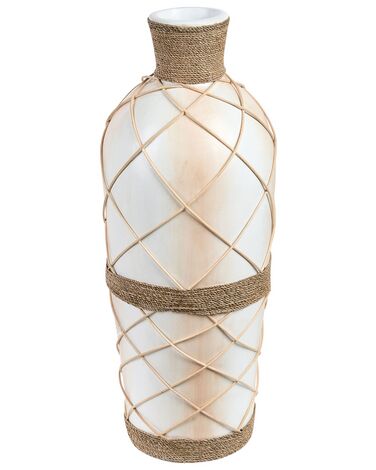 Dekoratívna terakotová váza 62 cm béžová ROKAN