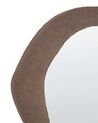 Espejo de pared de bouclé marrón 79 x 80 cm BLISMES_914832