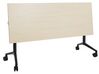 Skládací kancelářský stůl s kolečky 160 x 60 cm světlé dřevo a černá CAVI_922288