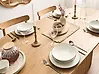 Set of 12 Dinnerware CUMIN Porcelain Off-White/ Green