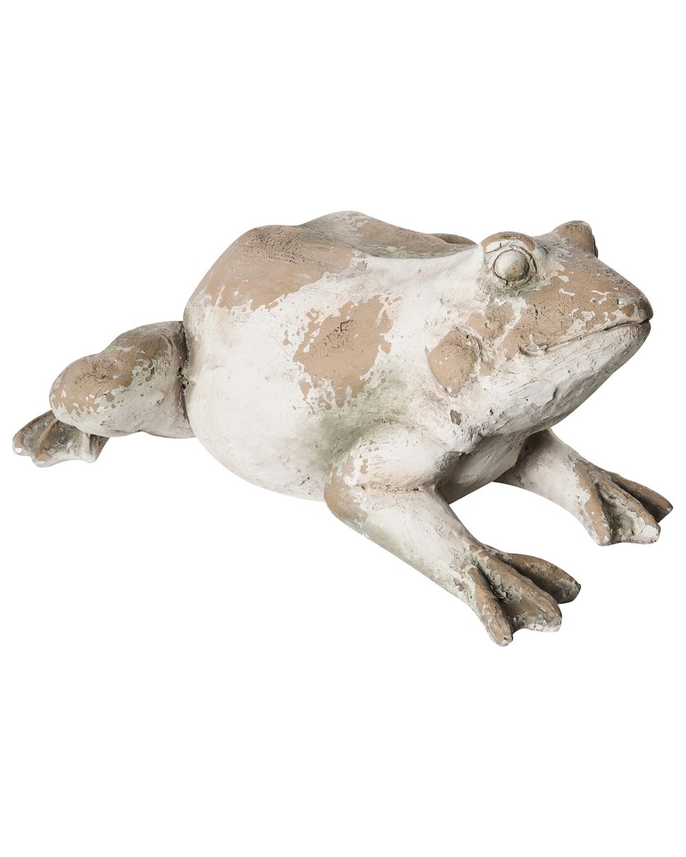 Gartenfigur CARAPELLE Frosch 23 cm Beige