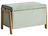 Upholstered Storage Bench EDLAND Fabric Light Green