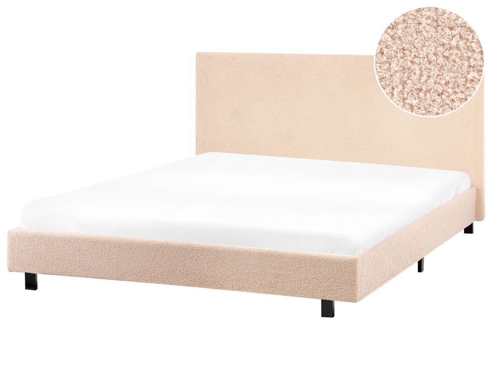 Waterbed Boucle ALBI 140 x 200 cm (EU Double) Beige