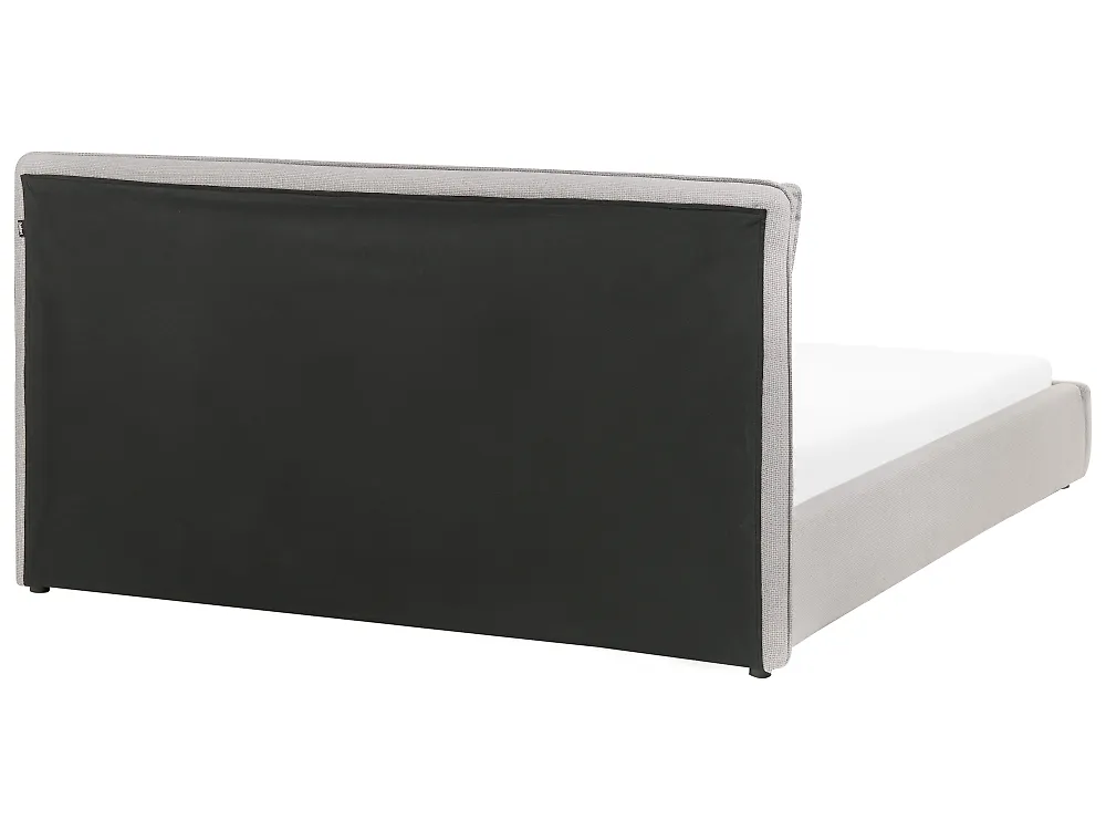 Bett mit Lattenrost Stoff BAJONNA 160 x 200 cm Hellgrau_1007184