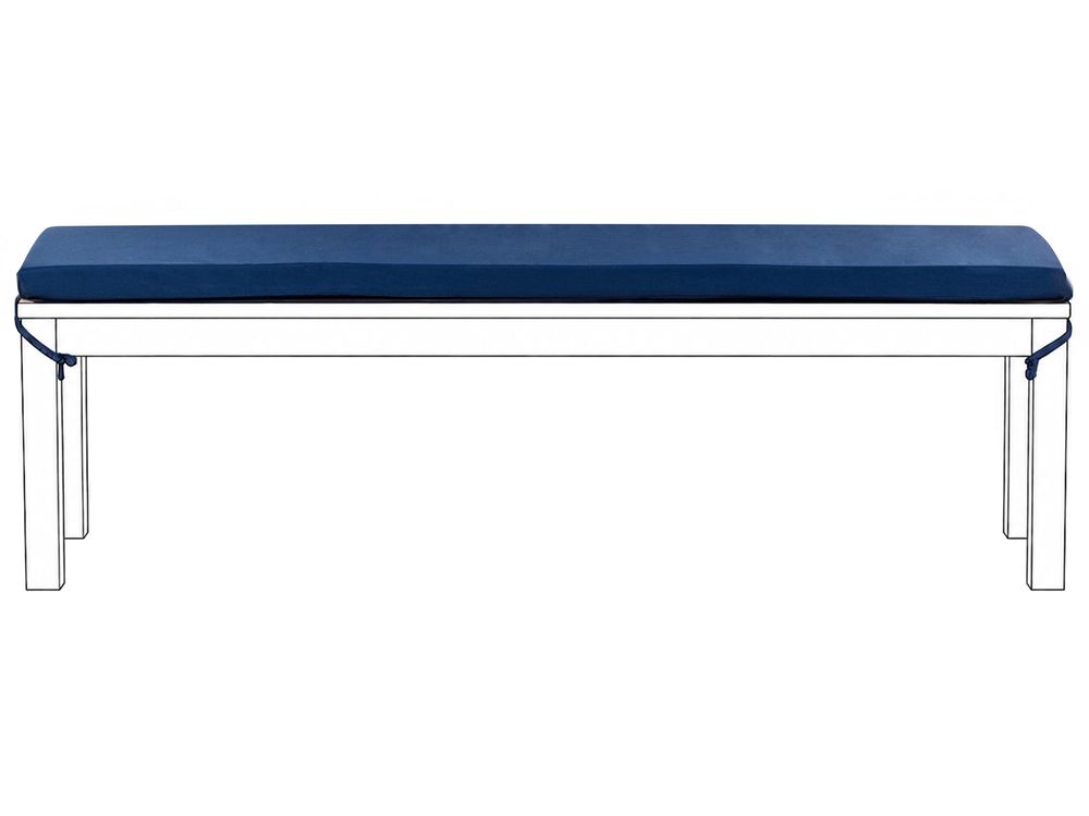 Bench Seat Pad Cushion TUSCANIA 157 x 34 cm Blue