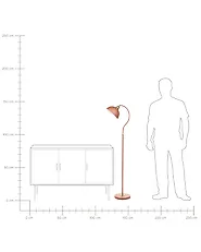 Floor Lamp LENNON Adjustable Metal Orange_1193935