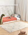 Dětský bavlněný koberec 140 x 200 cm béžový/šedý DARDERE_906595