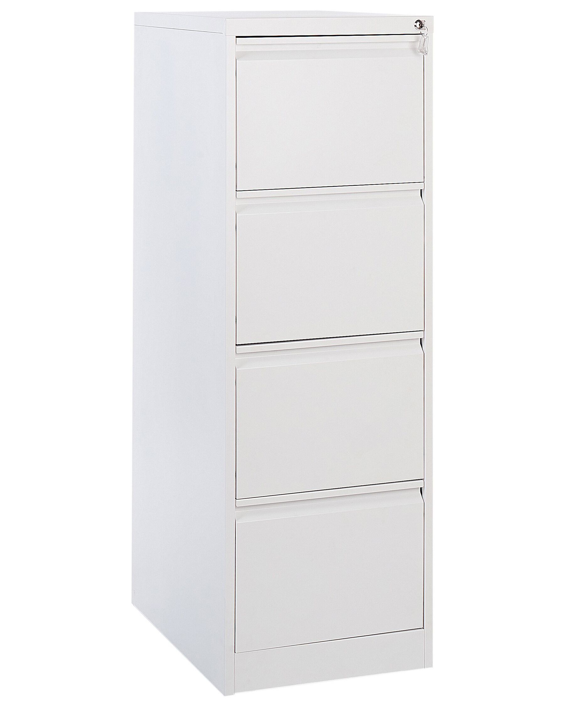 Armoire de rangement à 4 tiroirs en métal blanc BARITE_929459