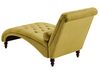 Chaise longue in velluto color giallo mostarda MURET_751387