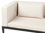 Garden Corner Sofa with Table 3 Seater BRACCIANO Certified Acacia Wood Light Beige Left Hand_956260