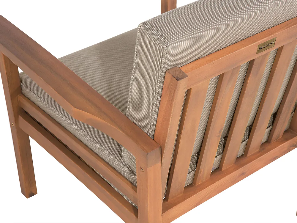 Garden Lounge Set with Table 4 Seater MANILA Certified Acacia Wood Light Brown_803062