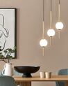 3 Light Metal LED Pendant Lamp Gold SHANNON_873352