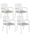 Lot de 4 chaises de jardin gris TAVIANO_922719
