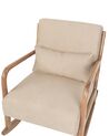 Fauteuil à bascule en tissu beige SKOVDE_927218