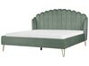Sametová postel 180 x 200 cm zelená AMBILLOU_902535