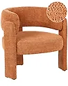 Armchair BUREA Chenille Orange