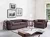 Sofa 3 Seater CHESTERFIELD Leather Brown