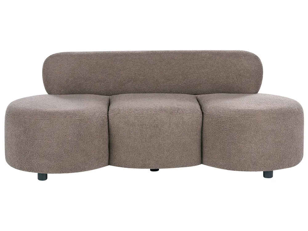 Sofa 3 Seater BLAVAND Boucle Taupe_1061448