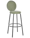 Set of 2 Boucle Bar Chairs Light Green EMERY_913949