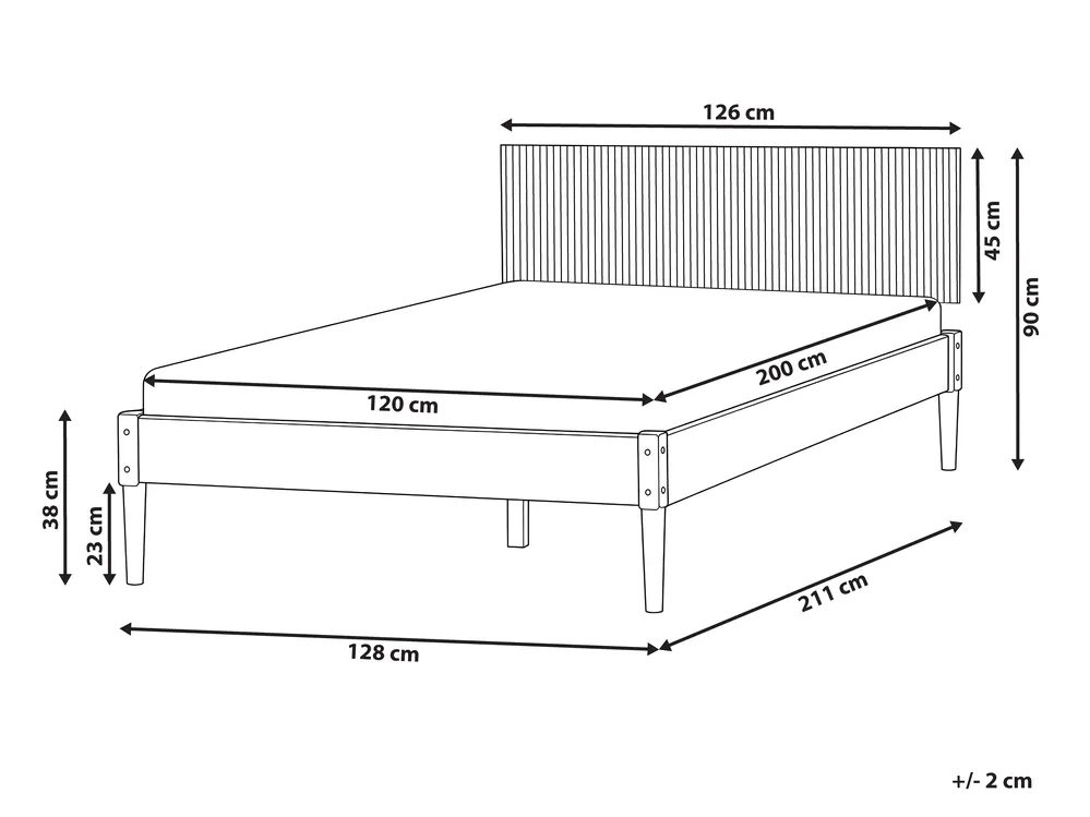 Bett mit Lattenrost Kiefernholz AMBAZAC 120 x 200 cm Hellbraun_1099170