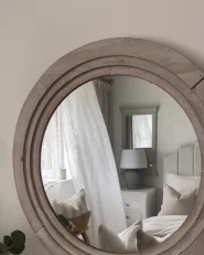 Wall Mirror DELICIAS 60 cm 60 cm Off-White_1172046